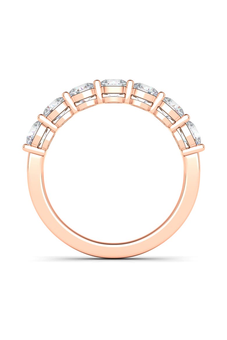 Half Round Cut Lab Grown Diamond 18K Gold Eternity Band Ring, Alternate, color, ROSE GOLD