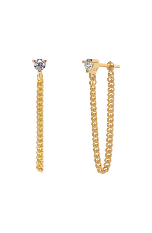 Little Sky Stone Chained Moissanite Earrings In Multi