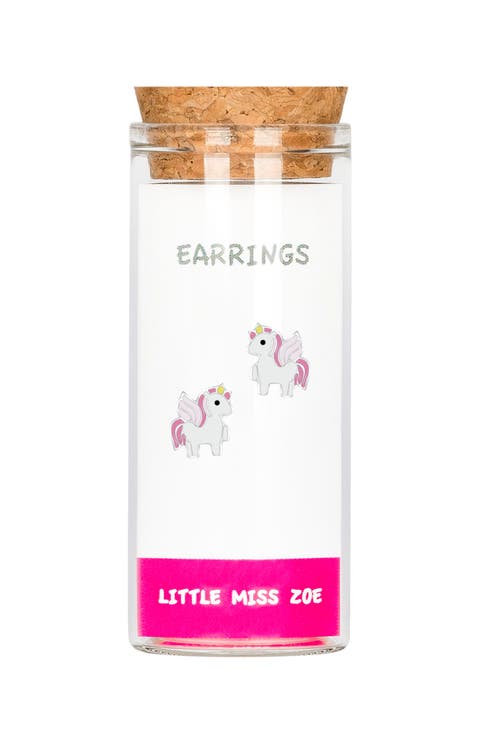 Winged Unicorn Stud Earrings