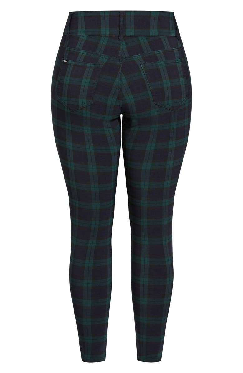 City Chic Harley Check Skinny Jeans, Alternate, color, 