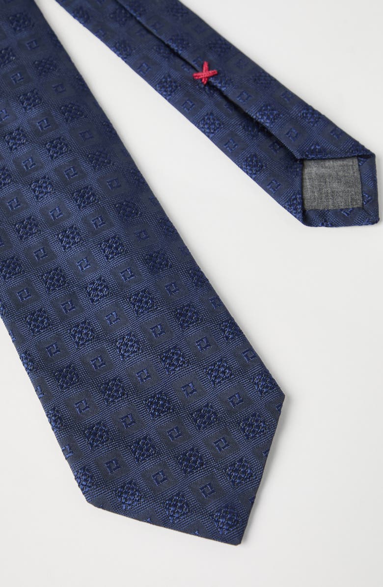 Brunello Cucinelli Necktie with pattern, Alternate, color, Blue