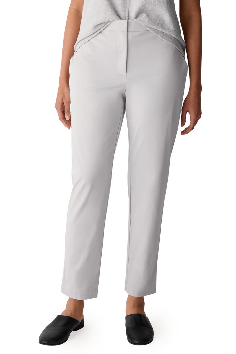 High Waist Slim Fit Ankle Pants, Main, color, CHALK