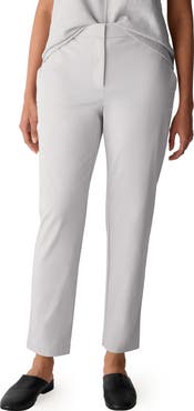 Eileen Fisher High Waist Slim Fit Ankle Pants