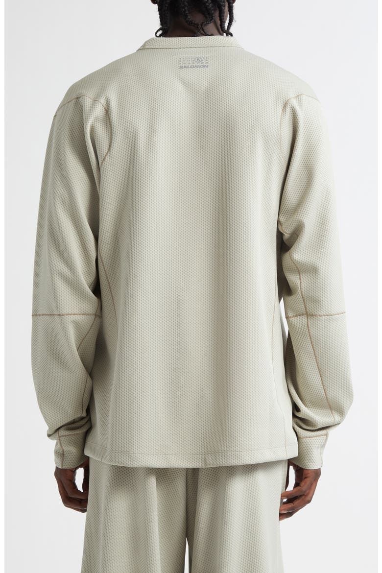 x Salomon Logo Long Sleeve Graphic Mesh T-Shirt, Alternate, color, ABBEY STONE