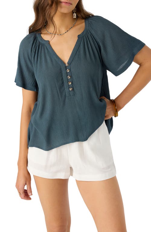 O'neill Aylee Crinkle Top In Blue