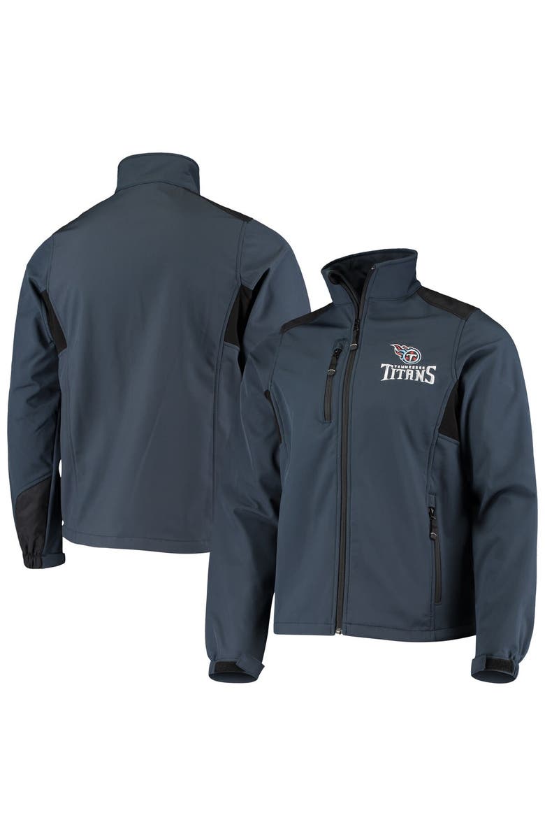 DUNBROOKE Men's Dunbrooke Navy Tennessee Titans Circle Softshell Fleece Full-Zip Jacket, Main, color, Navy