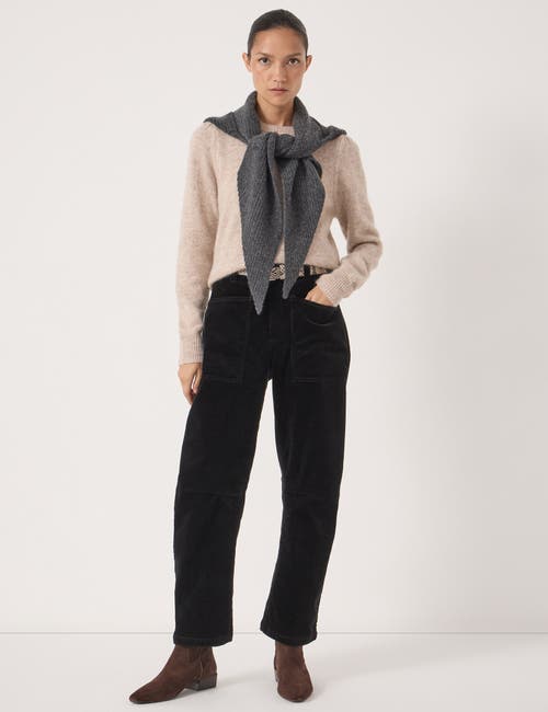 Hush Cordi Barrel Leg Cord Pants In Black