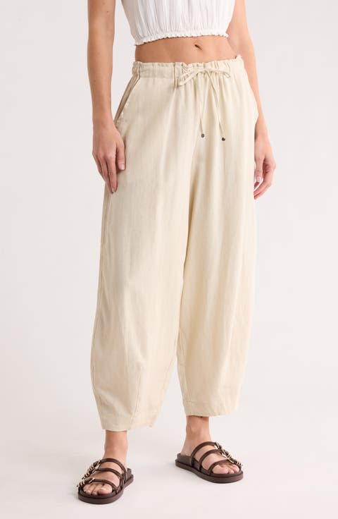 Cropped Drawstring Pants