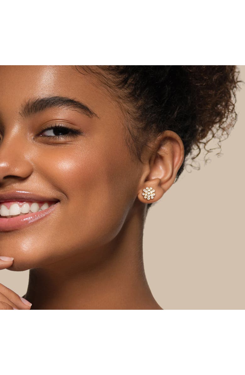 Julianna B. Pearl Cluster Stud Earrings 14k, Alternate, color, 