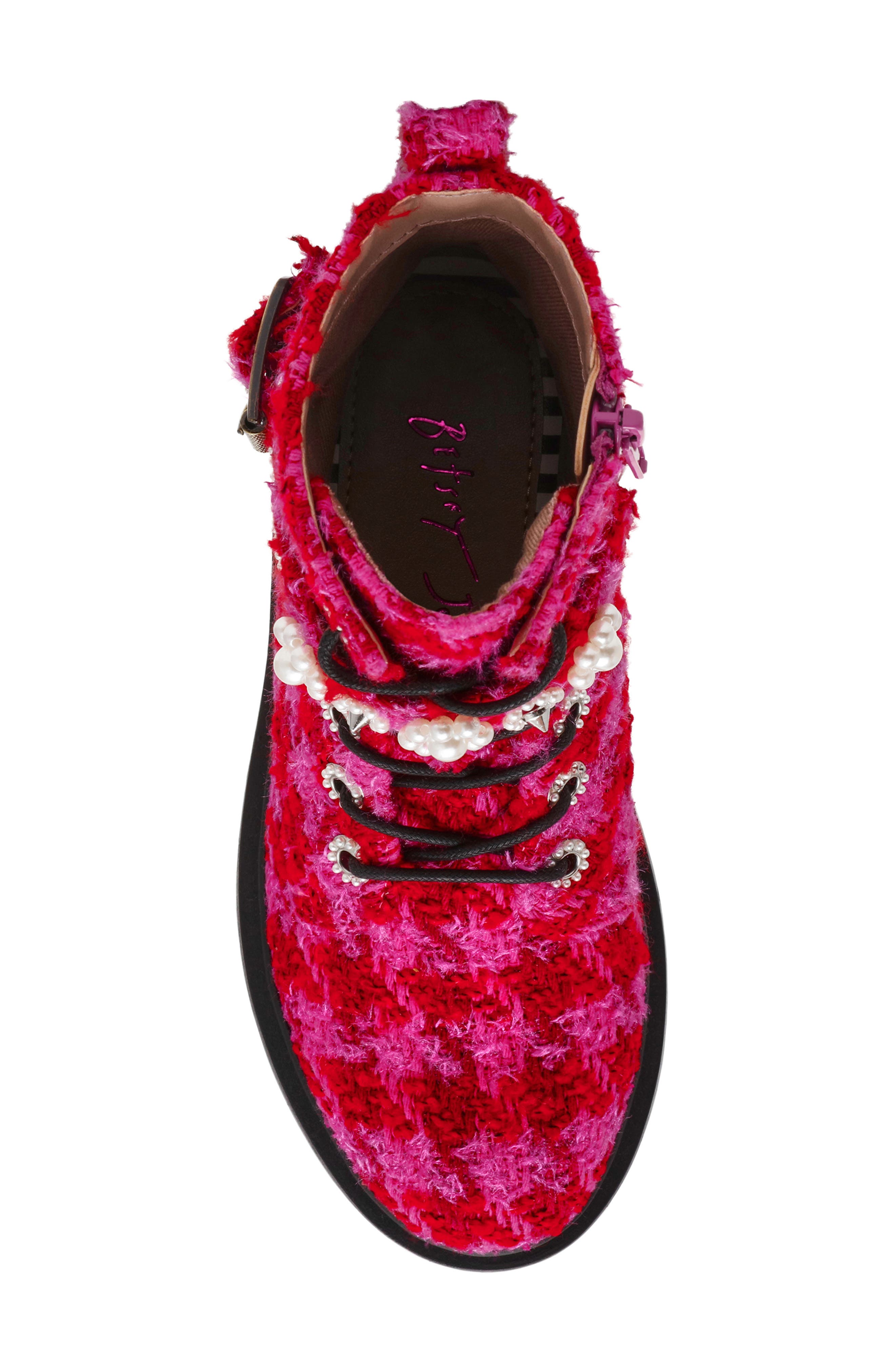Betsey Johnson Kids
 Hethr Platform Boot, Alternate, color, Fuchsia Multi