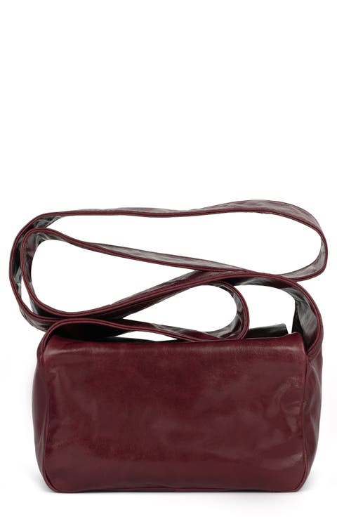 Boxed-Up Leather Crossbody Bag