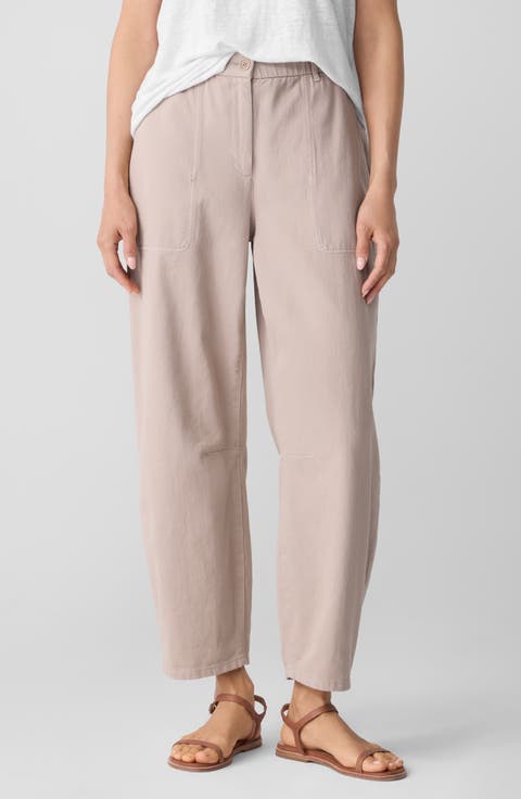 Organic Cotton Ankle Barrel Leg Pants (Regular & Petite)