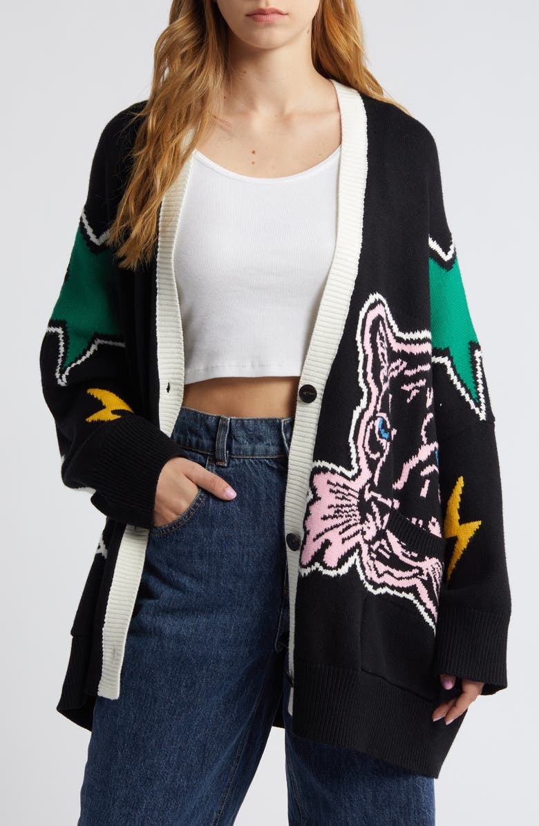 Dressed in Lala Mother is Mothering Oversized Cardigan, Main, color, 