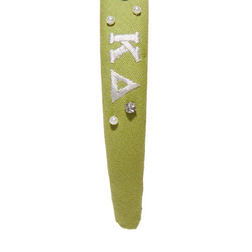 Lele Sadoughi Kappa Delta Charlotte Headband In Green