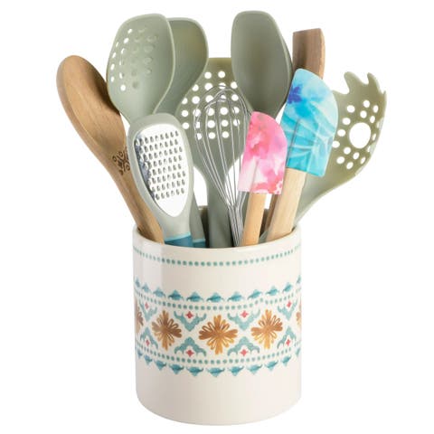 12 Piece Ceramic Crock and Kitchen Tool Set