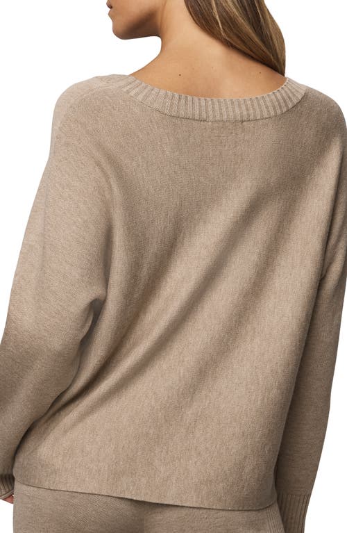 Splendid Georgie Oversize Boat Neck Sweater In Brown