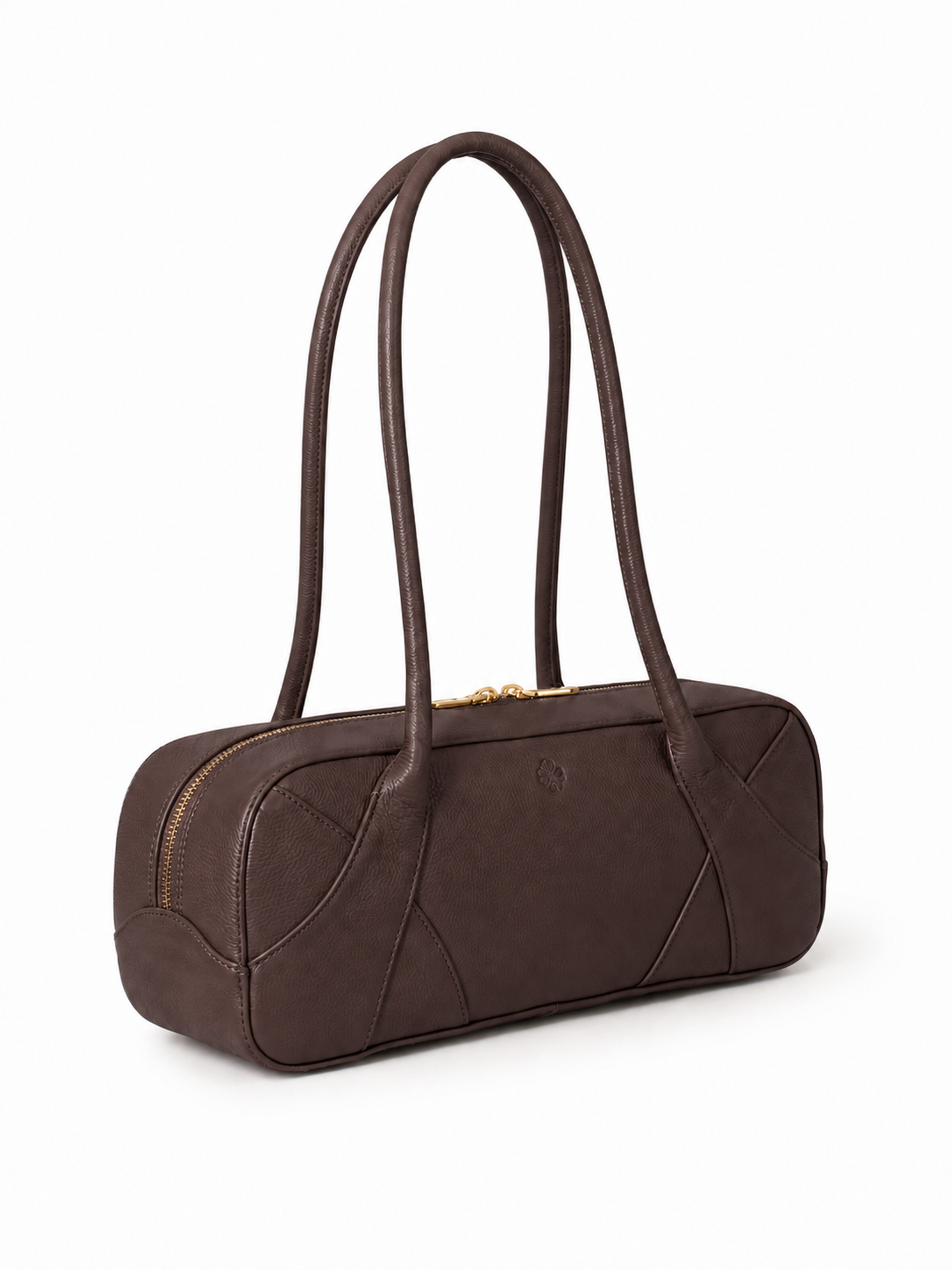 Almaira Italian Textured Leather Shoulder Bag, Alternate, color, Chocolate