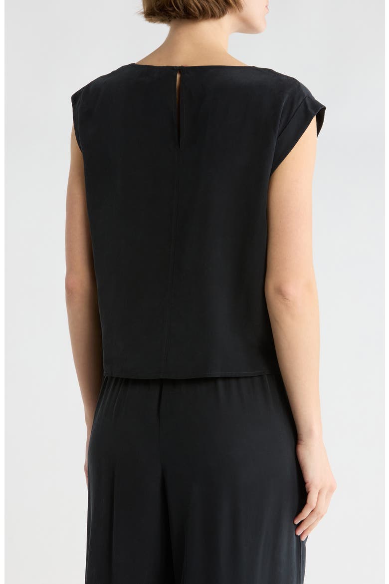 Alessandra Silk Top, Alternate, color, BLACK