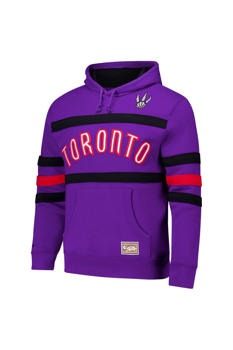 Men's Mitchell & Ness Purple Toronto Raptors Hardwood Classics Nights Head Coach Pullover Hoodie, Alternate, color, Purple
