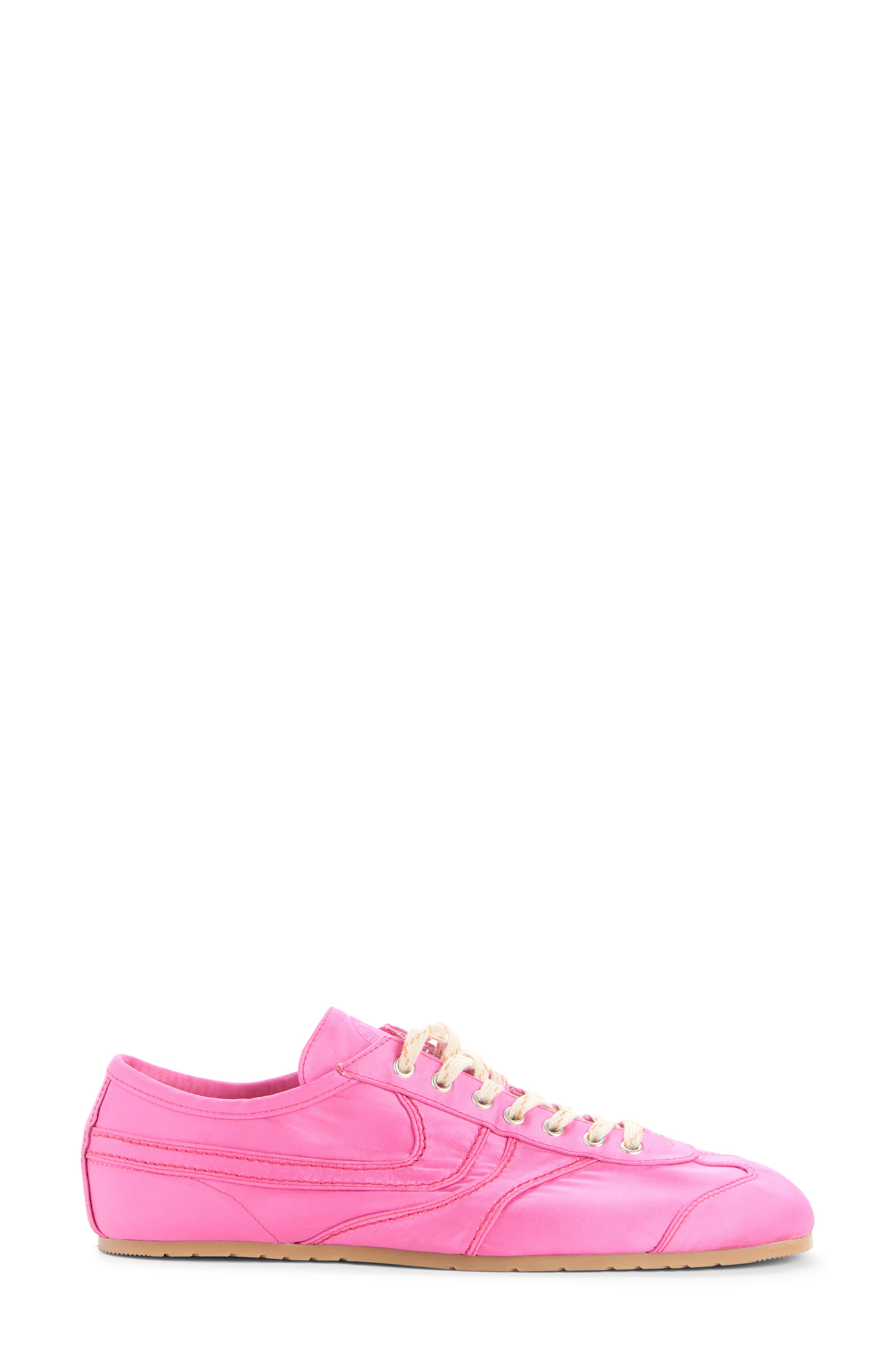 Slim Satin Sneaker, Alternate, color, 304 FUSCHIA