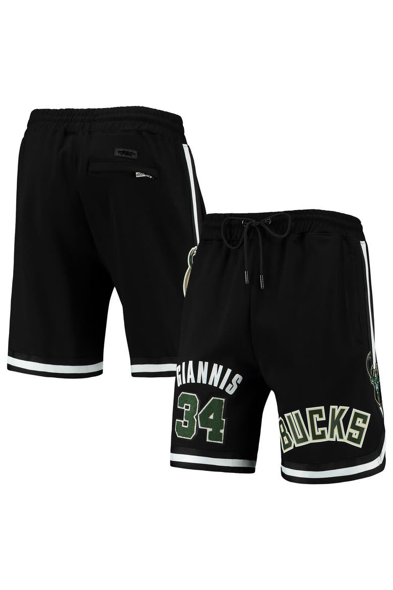 Men's Pro Standard Giannis Antetokounmpo Black Milwaukee Bucks Player Replica Shorts, Main, color, Black