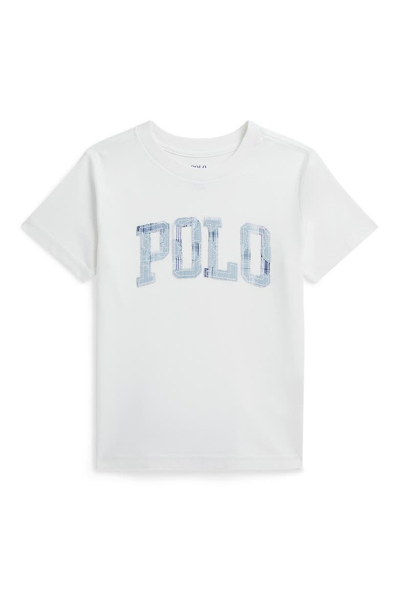 Kids' Patchwork Logo Cotton T-Shirt, Main, color, DECK WASH WHITE