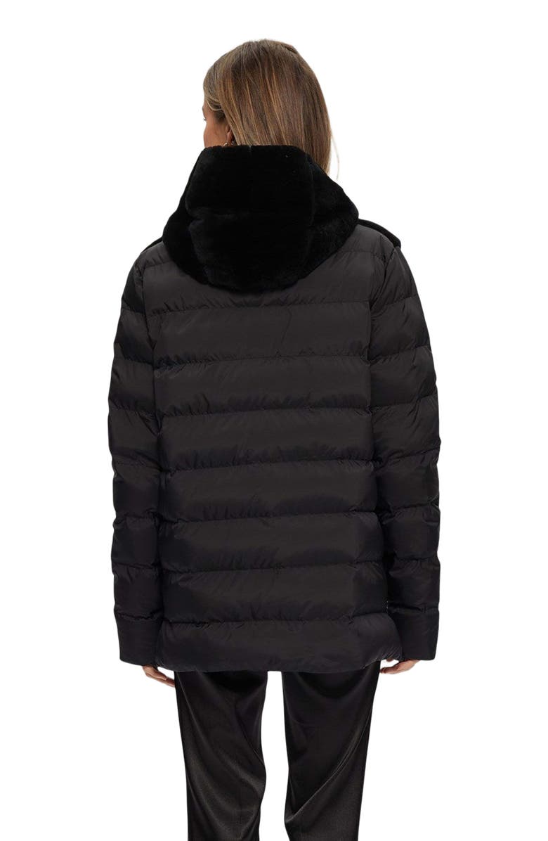 GORSKI Shearling Lamb Parka, Quilted Features, Alternate, color, Black/Black