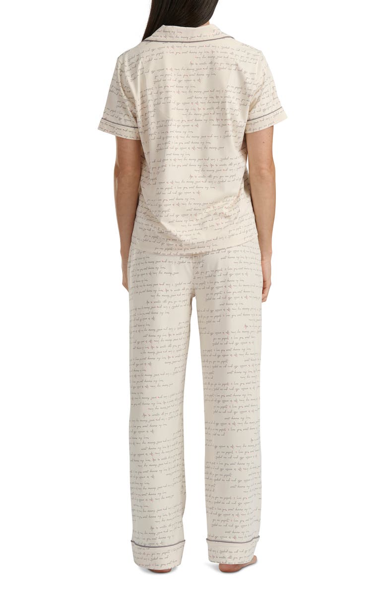Splendid Short Sleeve Pajamas, Alternate, color, Love Letter