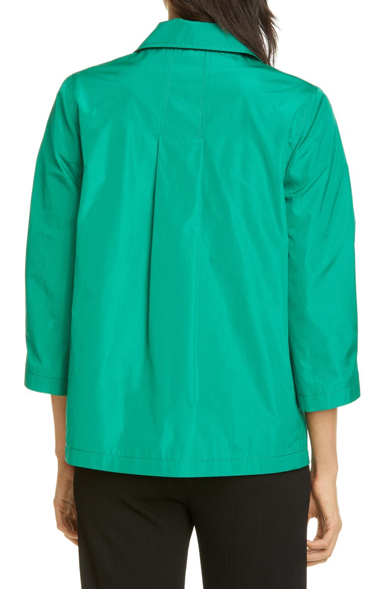St. John Collection Lightweight Taffeta Double Breasted Jacket, Alternate, color, 