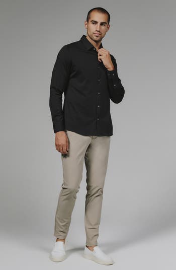 Girona Solid Performance Button-Up Shirt