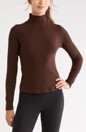 Zella Ascend Rib Mockneck Top