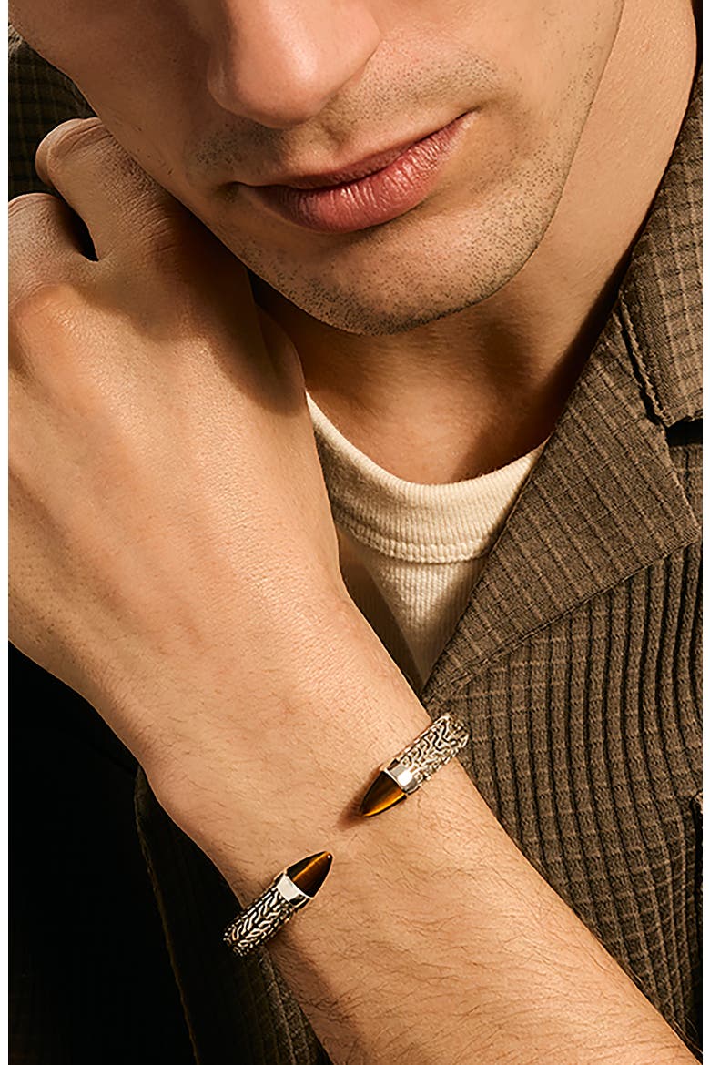 Spear 50 Flex Cuff Bracelet, Alternate, color, SILVER