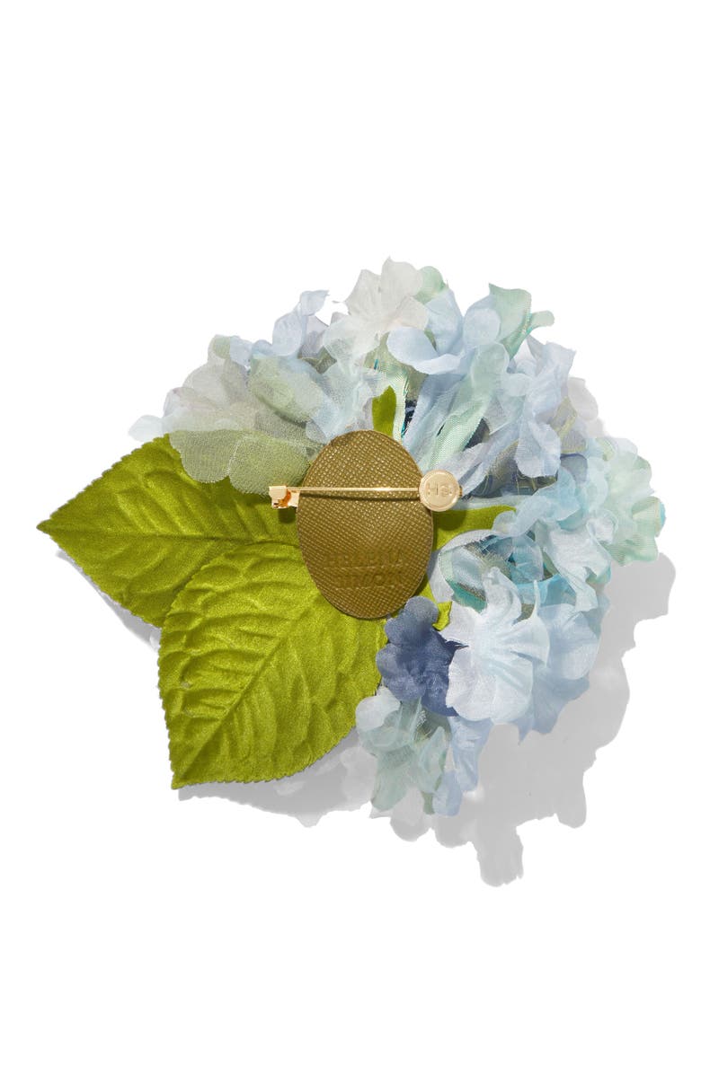 Helena Simon The Blue Hydrangea Floral Brooch, Alternate, color, Blue