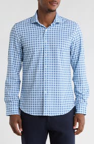 DENIM AND FLOWER Plaid Stretch Button-Up Shirt