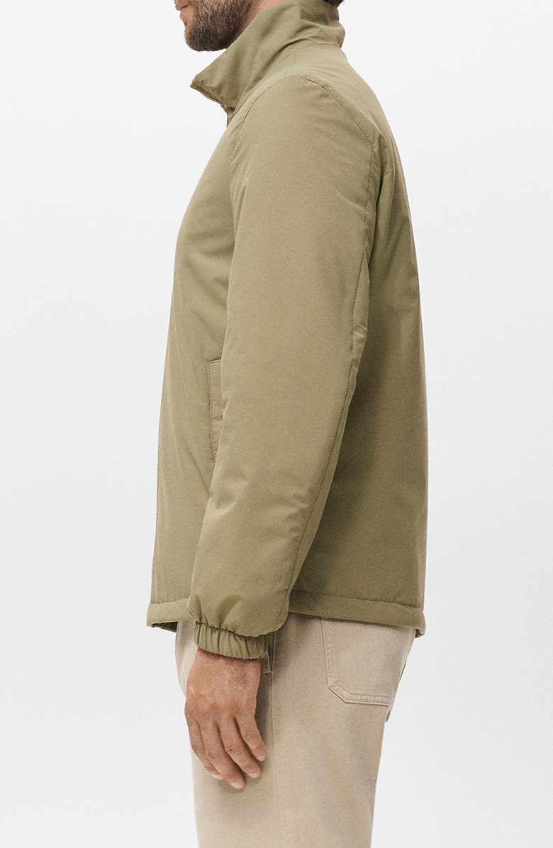 MANGO Reversible Water Repellent Jacket, Alternate, color, Beige/ Olive