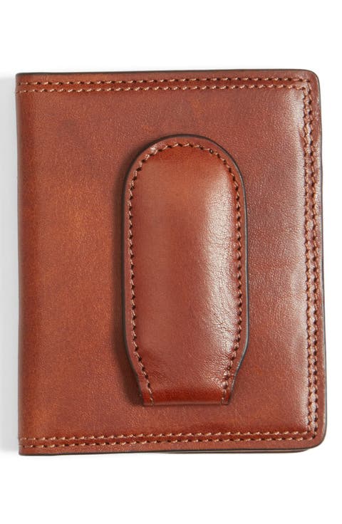 Leather Front Pocket Money Clip Wallet