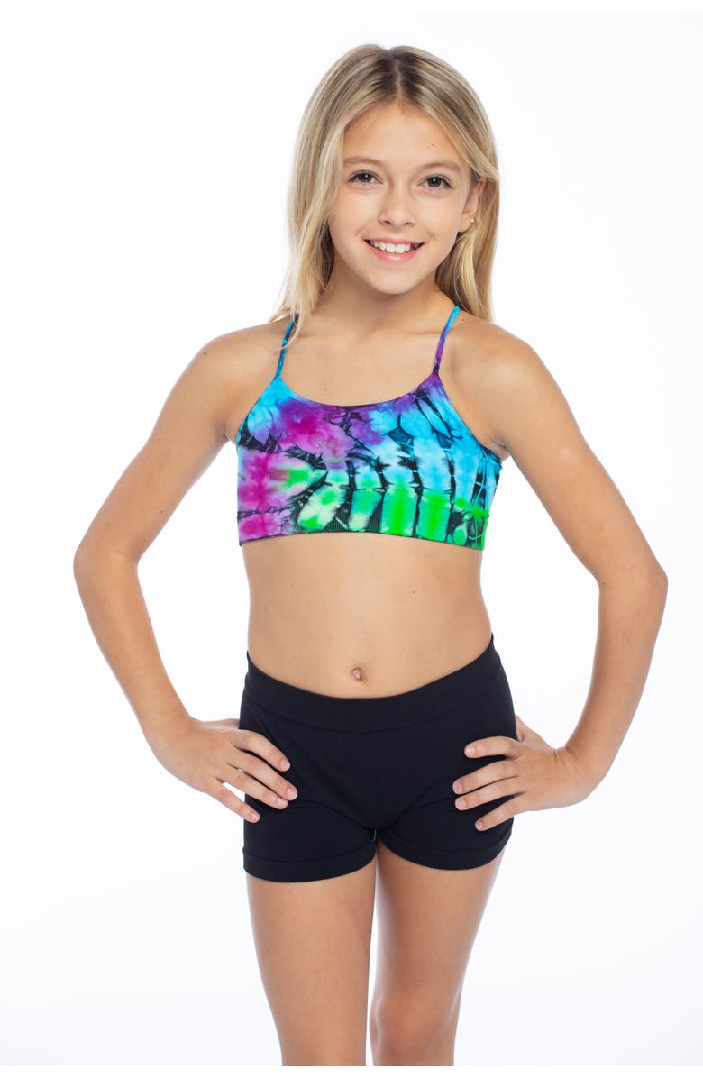 Malibu Sugar Swirl tie dye bra cami -Little Kids, Alternate, color, 