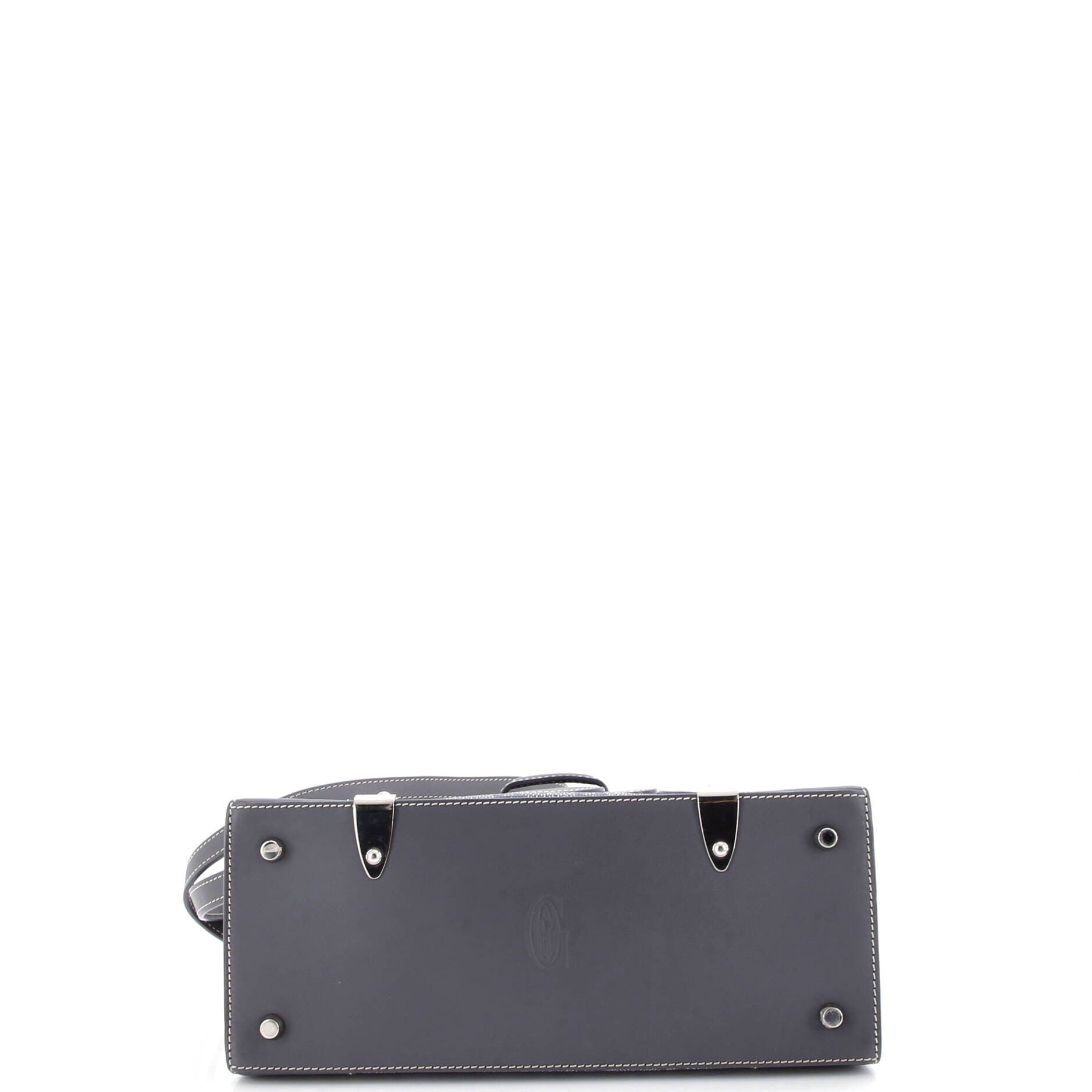 Pre-Owned Goyard Saigon Top Handle Bag Coated Canvas with Leather PM, Alternate, color, 