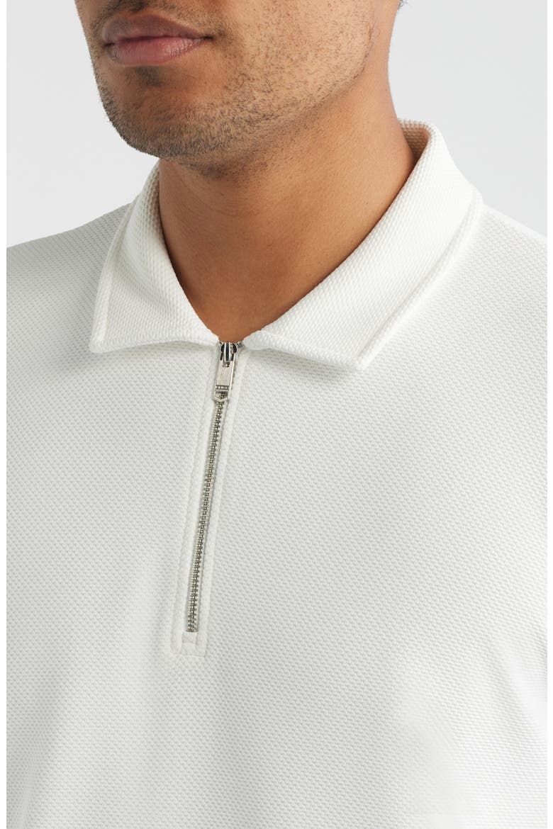 Forno Jacquard Half Zip Polo, Alternate, color, WHITE