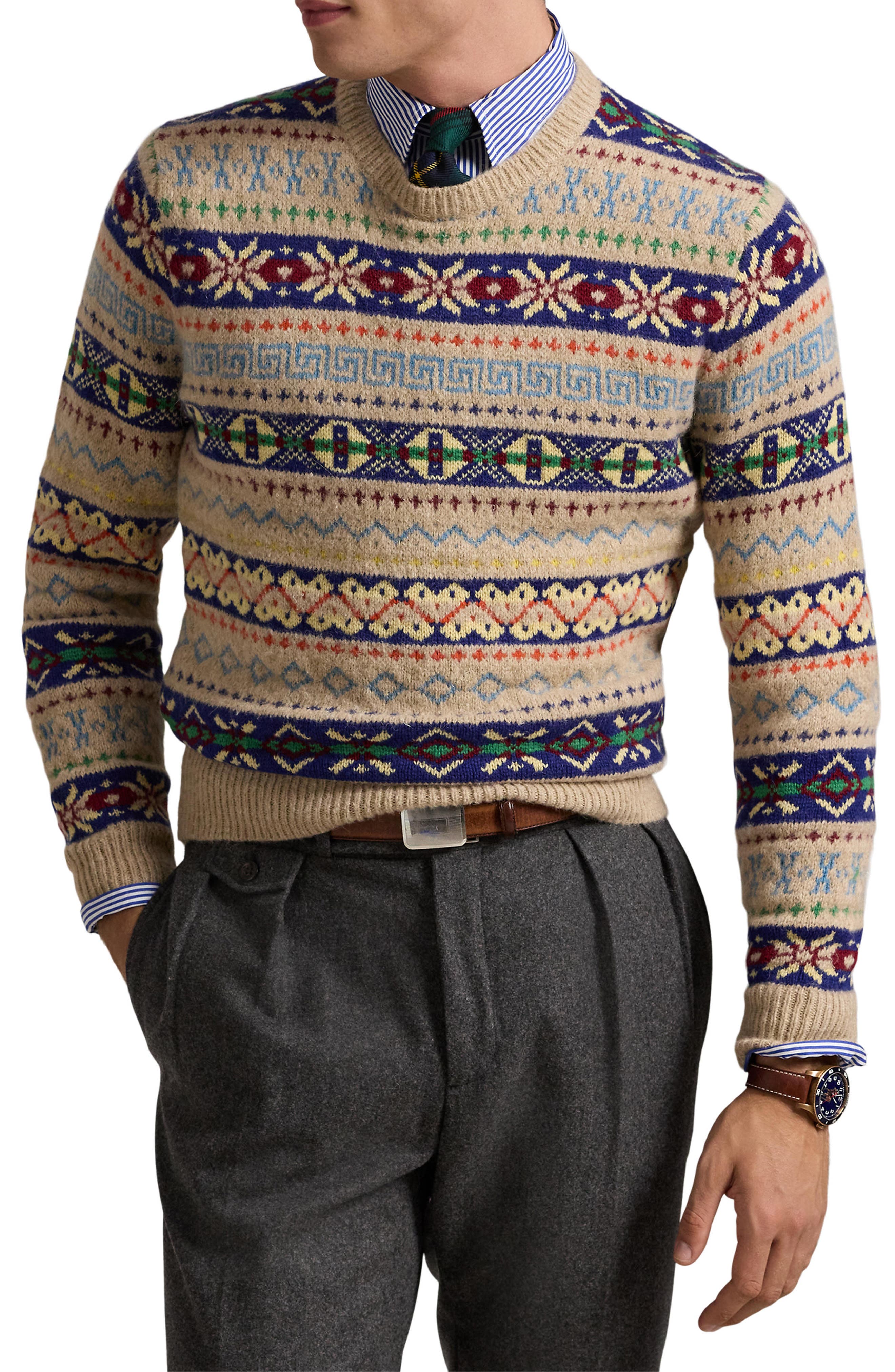 Fair Isle Wool Blend Sweater