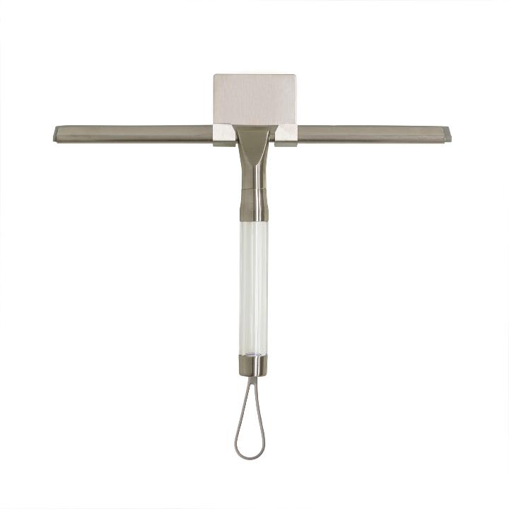 Zadro 12-Inch Shower Squeegee with Silicone Blade & Wall Mounting Bracket in Clear Acrylic 