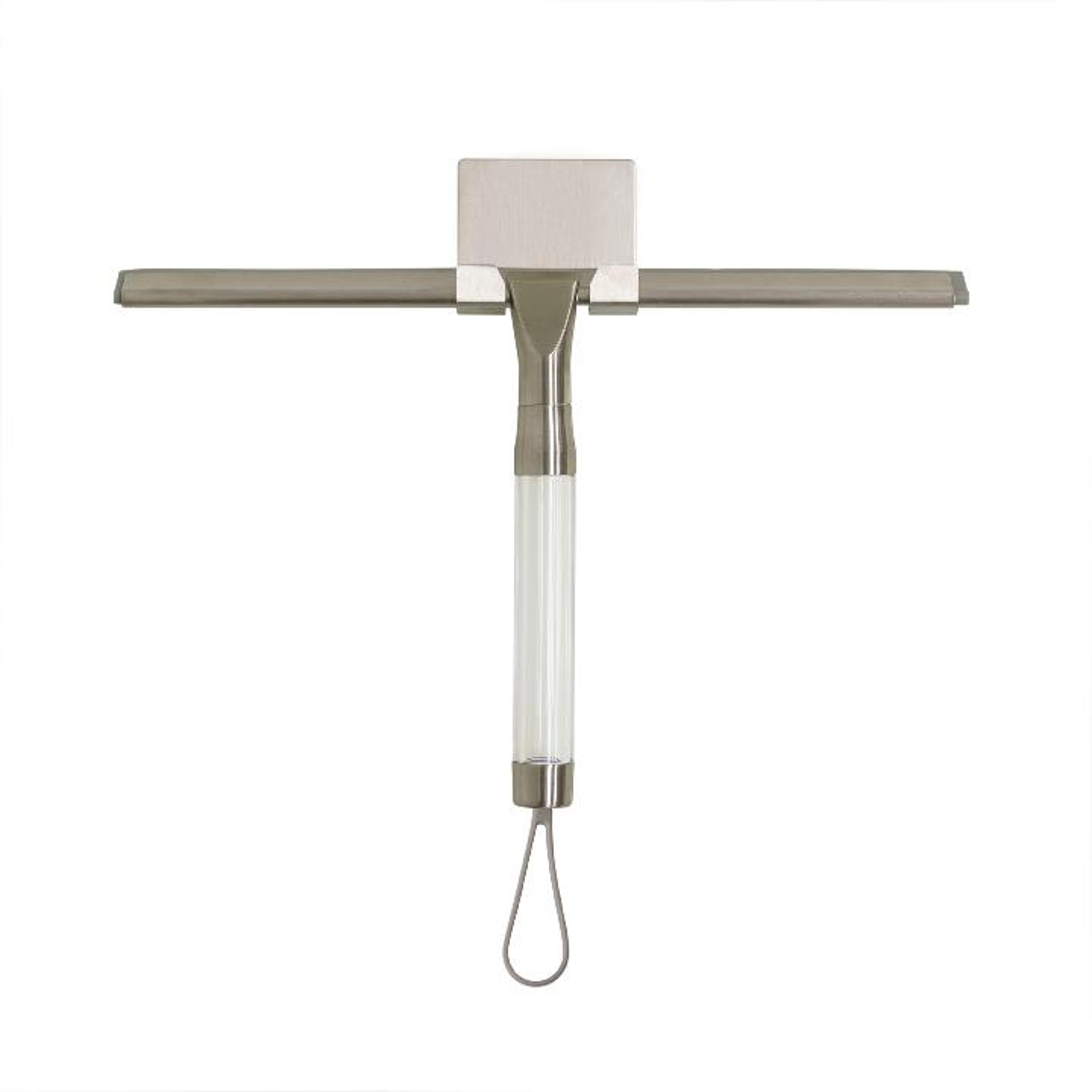 Zadro 12-Inch Shower Squeegee with Silicone Blade & Wall Mounting Bracket - Clear Acrylic, Medium