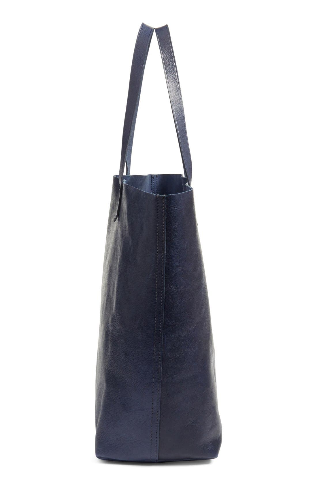 'Transport' Leather Tote, Alternate, color, INK