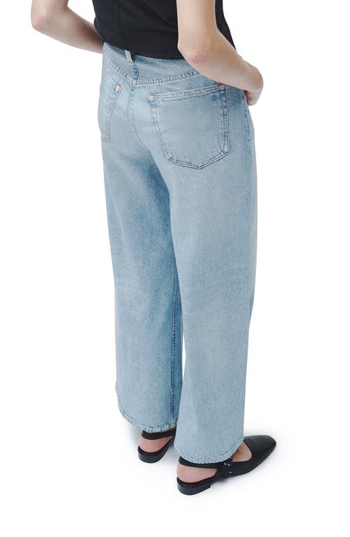 Rag & Bone Miramar Sofie High Waist Ankle Wide Leg Terry Sweatpant Jeans In Blue