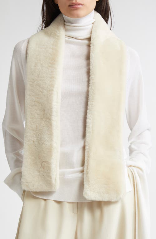 Totême Toteme Genuine Shearling Tuxedo Scarf In Gold
