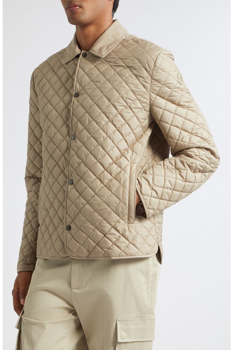 Avrelie Quilted Shirt Jacket, Alternate, color, SAND