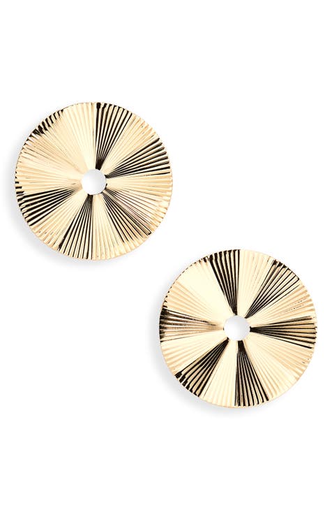 Scallop Sunburst Stud Earrings