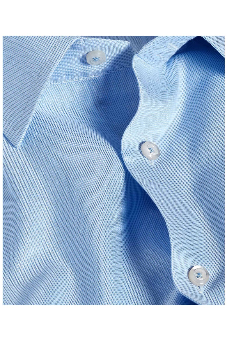 Trim Fit Cotton & Silk Dress Shirt, Alternate, color, SKY