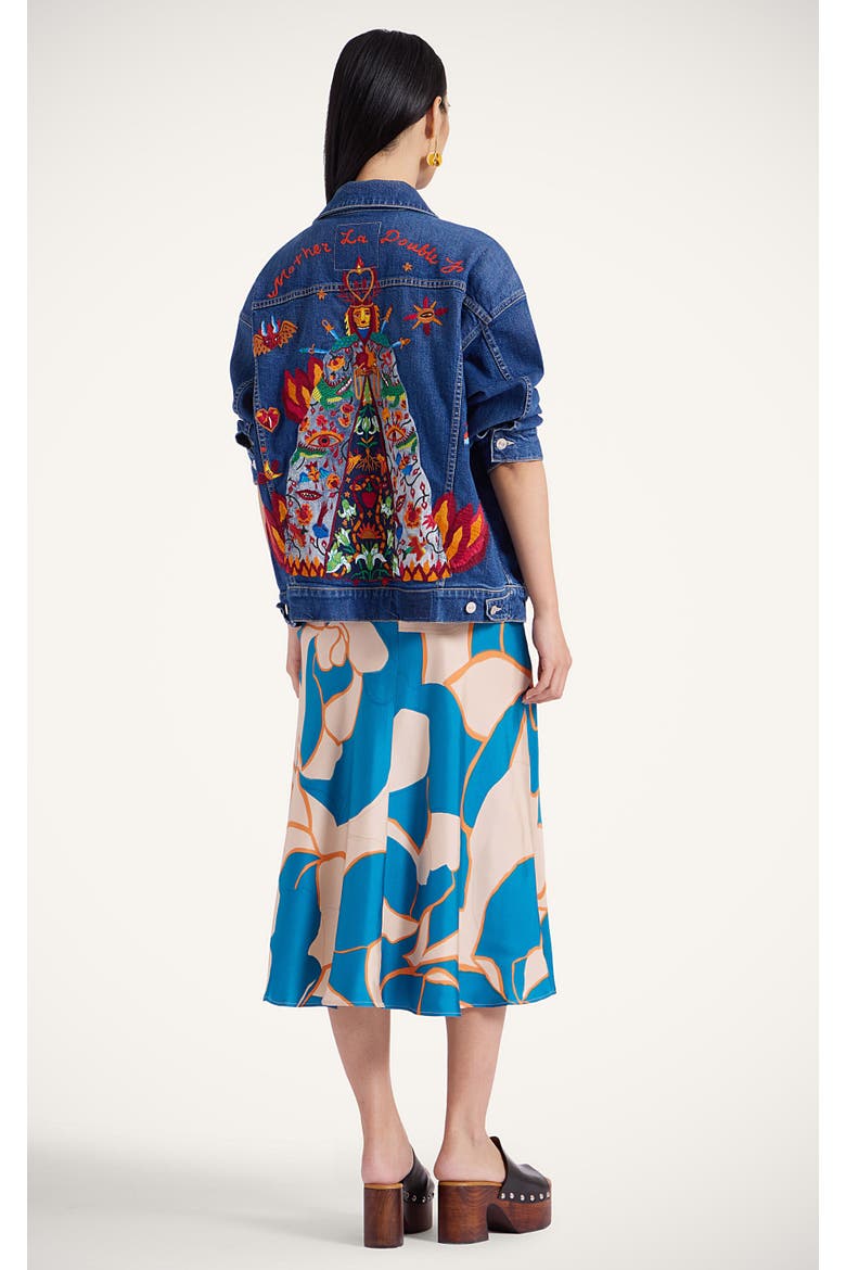 Lungomare Skirt, Alternate, color, Dea Dahlia Blue Petrol