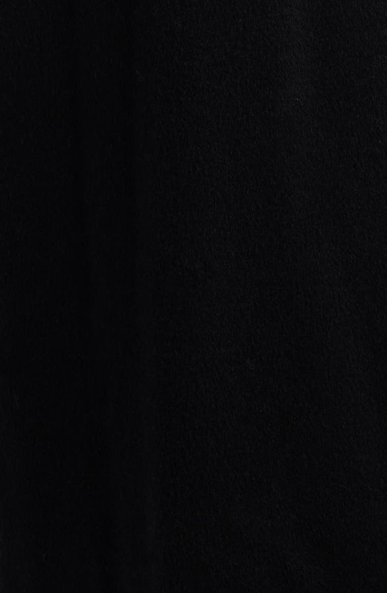 Via Spiga Wool Blend Coat with Faux Fur Trim, Alternate, color, Black